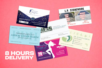 design a minimal, creative, and luxury business card within 8 hours