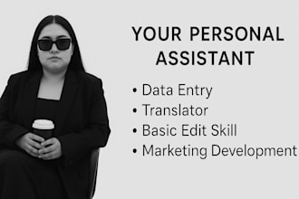 be your virtual assistent, im good at data entry, marketing development