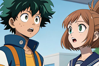 draw characters in cartoon or anime style