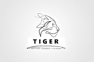 create modern minimalist logo and any line art design