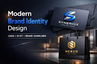 create a modern brand identity and UI style for your website or saas startup
