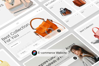 design modern ecommerce website and shopping app UI UX in figma