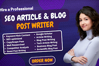 do SEO article writing tech blog post business guestpost website content writing