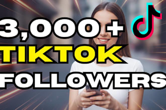 gain 3,000 tiktok followers high quality service