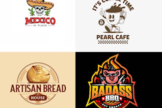 do restaurant, food, drinks, bar, club, bakery, BBQ, coffee shop logo
