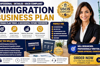 write immigration business plan for eb2 niw e2 and l1 visa