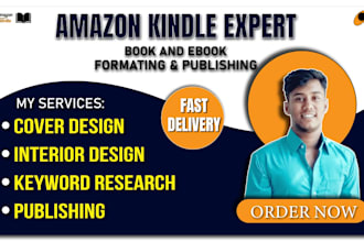 amazon KDP formatting and publishing, book cover and layout design