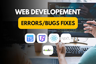 fix errors and bugs in your react, next js, and node js app