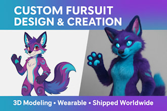create ship custom wearable fursuit cosplay costume furry outfit props 3d design