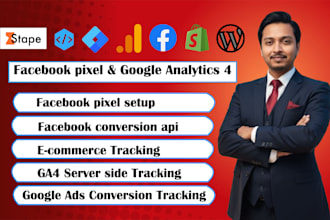 fix or setup facebook meta pixel, ga4, and google ads conversion tracking by GTM