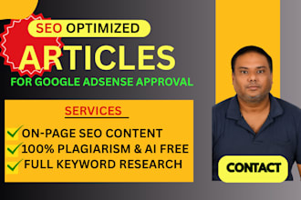 write 30 SEO articles for google adsense approval