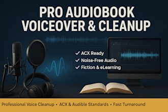 narrate, edit and master your audiobook voice over to acx audible standards