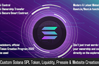 create your solana token, add liquidity and setup presale