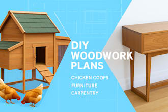 create diy woodwork plan, chicken coops, furniture and carpentry,cabinet cutlist