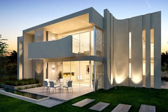 design 3d rendering architectural exterior visualization of house and commercial