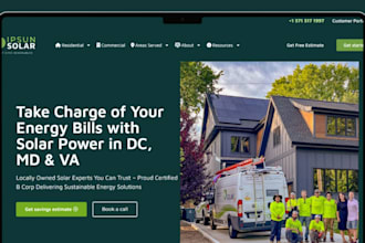 solar website solar landing page construction roofing website solar website