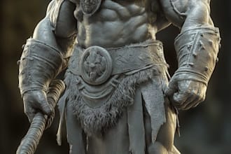 3d sculpting warhammer, miniatures dnd, action figures, diorama for printing
