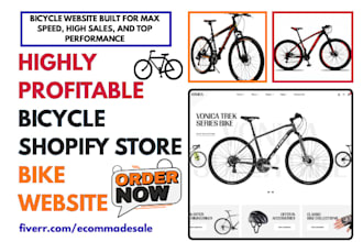 design bicycle shopify bike cycling accessories store bicycle automotive website