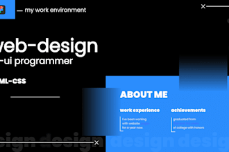 create a simple design and HTML CSS website page
