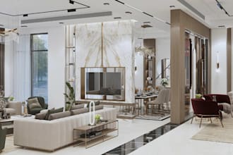 render planned space, room wall partition, interior design from floorplans, skp