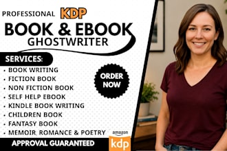 ghostwrite fiction and nonfiction book, ebook ghostwriter romance kindle book
