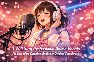 sing professional anime vocals for jpop opening, ending or original soundtrack