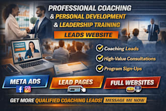 generate professional coaching personal development leadership training website