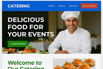 do squarespace catering service website chef food event website company website