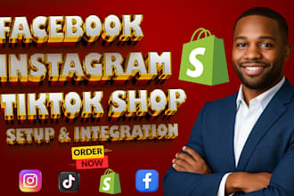setup and manage tiktok shop, setup facebook shop,instagram shop optimization
