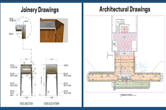 do technical shop drawings millwork, joinery carpentry, cabinetry, kitchen model