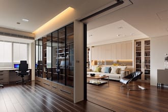 do ikea home office design, interior study workspace design with ikea furniture