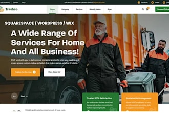 squarespace waste recycling website garbage disposal website green company site