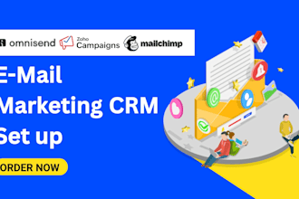 setup ecommerce CRM with klaviyo activecampaign mailchimp omnisend zoho campaign