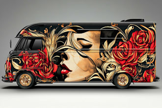 design a professional car or van wrap