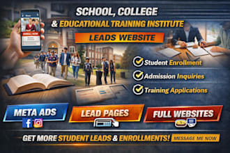generate school college and educational training institute lead academic website