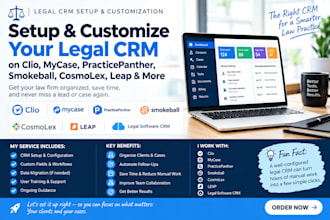 setup clio mycase practicepanther smokeball cosmolex leap legal software CRM