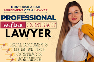 be your  lawyer and legal consultant for contracts llc registration legal advice