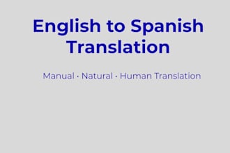 translate blog and articles from english to spanish manually