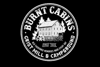 design vintage pennsylvania campground logo