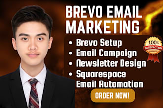 setup squarespace brevo email automation email campaign and landing page design