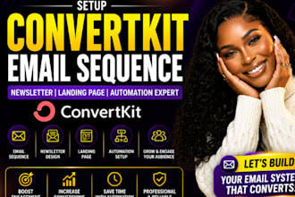 setup convertkit email sequence convertkit newsletter kit landing page expert