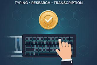 do accurate data entry, excel work, and web research for yo