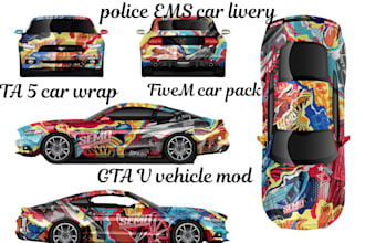 design custom fivem, gta v car liveries, police ems wrap, install vehicle pack