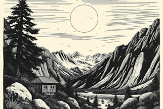 create awesome linocut illustration art