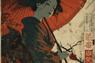 draw japanese t shirt illustration