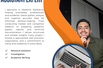 be your expert research assistant to collect data, analyze and deliver insights