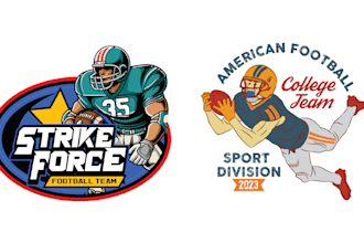 create american football sport vector rugby team logo
