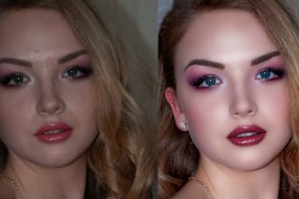 do professional photo retouching, color correction