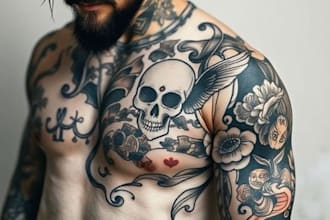 do traditional old school tattoo for clothing, apparel