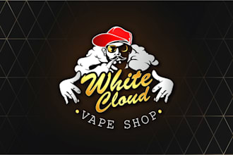 create graceful and fantastic vape logo design